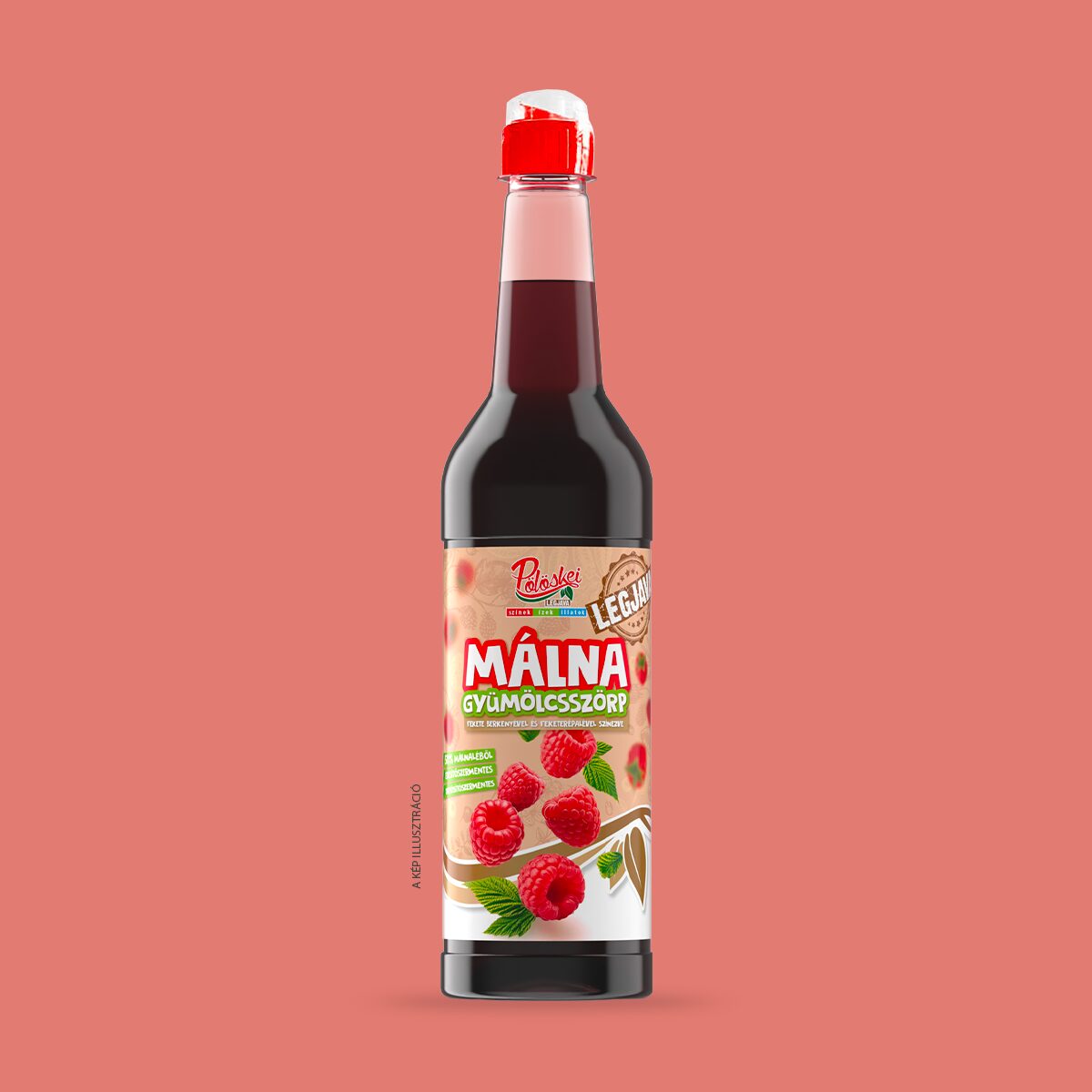 Pölöskei Málna gyümölcsszörp